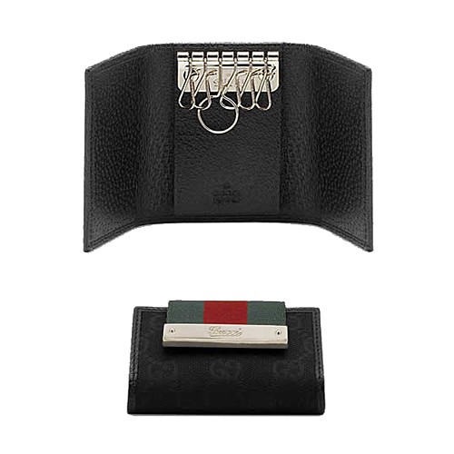 Noir Gucci Portefeuilles Mini Logo Script